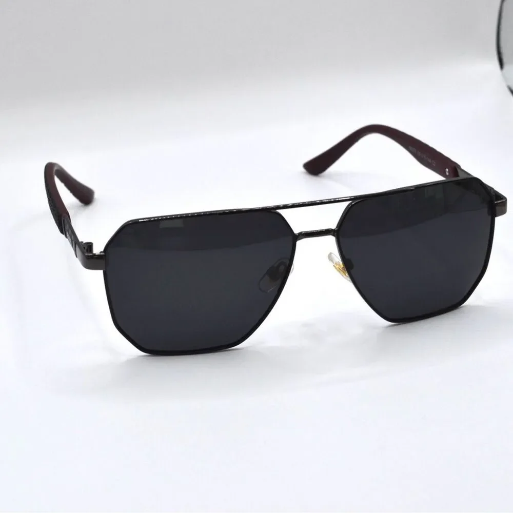 Gucci Men Aviator Sunglasses | Gunmetal/Black | Gray Lens | New | No Tags